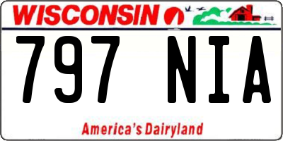 WI license plate 797NIA