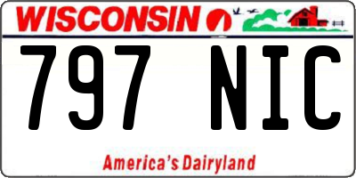 WI license plate 797NIC