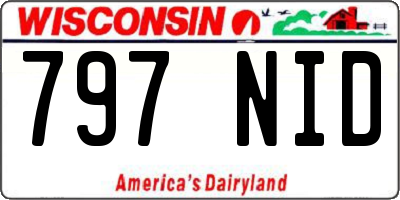 WI license plate 797NID
