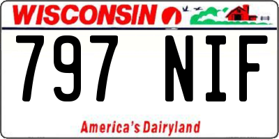 WI license plate 797NIF