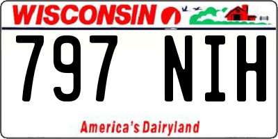 WI license plate 797NIH