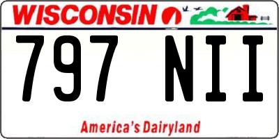 WI license plate 797NII