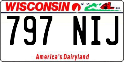 WI license plate 797NIJ