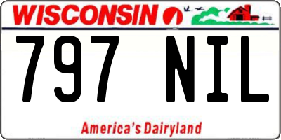 WI license plate 797NIL