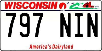 WI license plate 797NIN