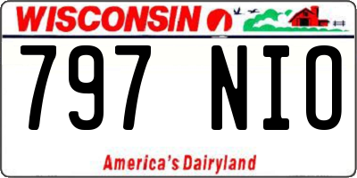 WI license plate 797NIO