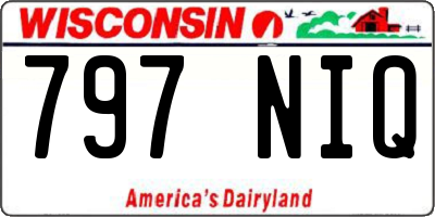 WI license plate 797NIQ