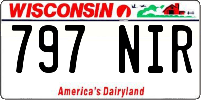 WI license plate 797NIR