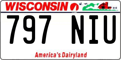 WI license plate 797NIU