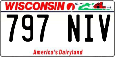 WI license plate 797NIV