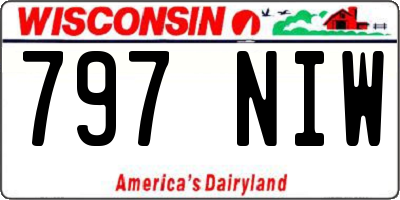 WI license plate 797NIW