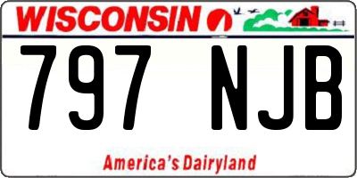WI license plate 797NJB