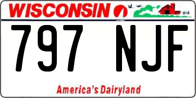 WI license plate 797NJF