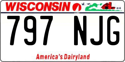 WI license plate 797NJG
