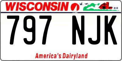 WI license plate 797NJK