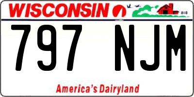 WI license plate 797NJM