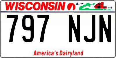 WI license plate 797NJN