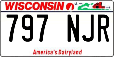 WI license plate 797NJR