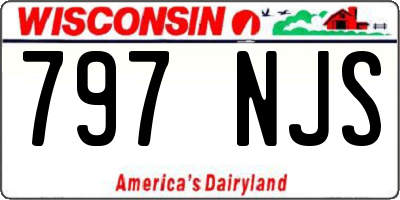 WI license plate 797NJS