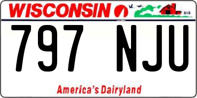 WI license plate 797NJU