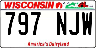 WI license plate 797NJW