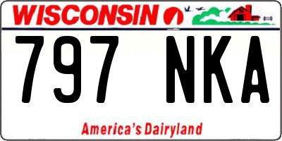 WI license plate 797NKA
