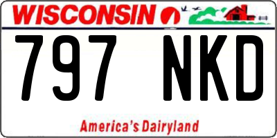 WI license plate 797NKD