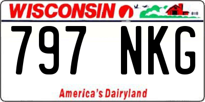 WI license plate 797NKG
