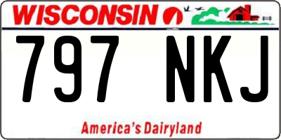 WI license plate 797NKJ