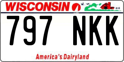 WI license plate 797NKK