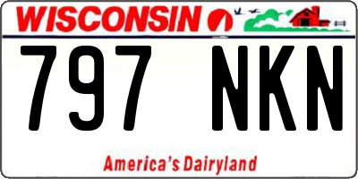 WI license plate 797NKN