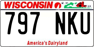 WI license plate 797NKU