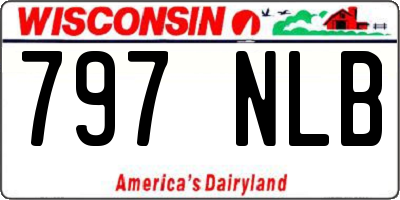 WI license plate 797NLB
