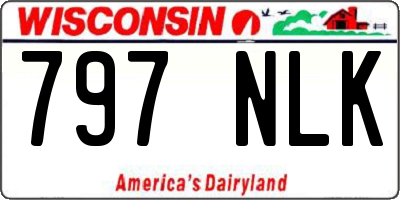 WI license plate 797NLK