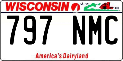 WI license plate 797NMC