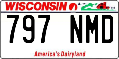 WI license plate 797NMD