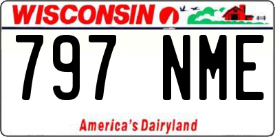 WI license plate 797NME