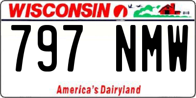 WI license plate 797NMW