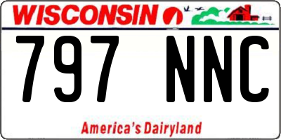 WI license plate 797NNC
