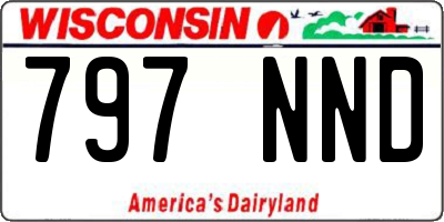 WI license plate 797NND