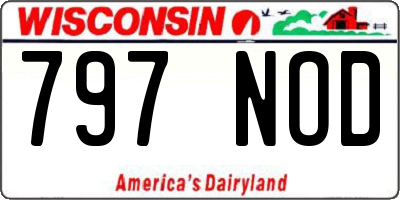 WI license plate 797NOD