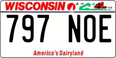 WI license plate 797NOE