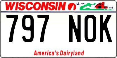 WI license plate 797NOK