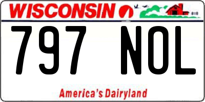 WI license plate 797NOL