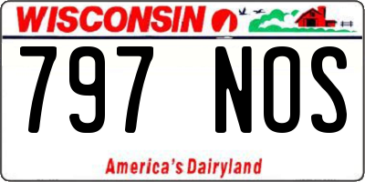 WI license plate 797NOS
