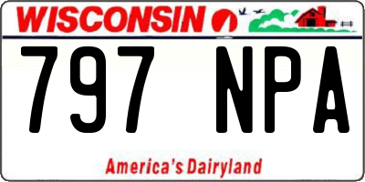 WI license plate 797NPA