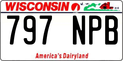 WI license plate 797NPB
