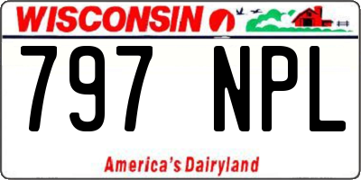 WI license plate 797NPL