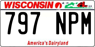 WI license plate 797NPM