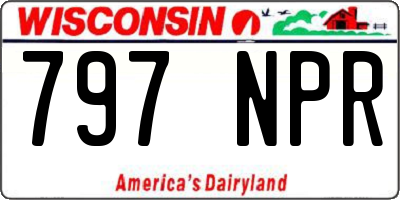 WI license plate 797NPR
